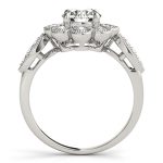 Vintage Engagement Ring, Round Shape, in White Gold - 84841