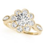 Vintage Engagement Ring, Round Shape, in Yellow Gold - 84841