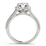 Halo Engagement Ring, Round Shape, in Platinum - 50966