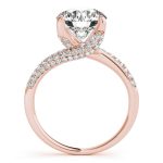 Pave Engagement Ring, Round Shape, in Rose Gold - 84816