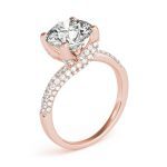 Pave Engagement Ring, Round Shape, in Rose Gold - 84816