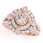 Vintage Engagement Ring, Round Shape, in Rose Gold - 84819