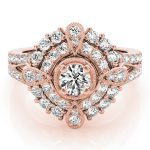 Vintage Engagement Ring, Round Shape, in Rose Gold - 84819