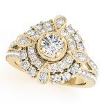 Vintage Engagement Ring, Round Shape, in Yellow Gold - 84819