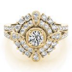 Vintage Engagement Ring, Round Shape, in Yellow Gold - 84819