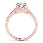 Halo Engagement Ring, Round Shape, in Rose Gold - 84820