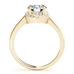 Halo Engagement Ring, Round Shape, in Yellow Gold - 84820