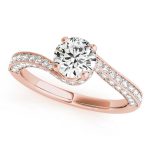 Vintage Engagement Ring, Round Shape, in Rose Gold - 84821