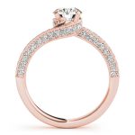 Vintage Engagement Ring, Round Shape, in Rose Gold - 84821