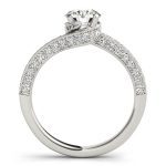 Vintage Engagement Ring, Round Shape, in Platinum - 84821