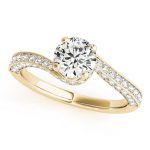 Vintage Engagement Ring, Round Shape, in Yellow Gold - 84821