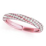 Diamond Wedding Ring, in Rose Gold - 51029