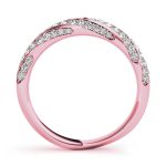 Diamond Wedding Ring, in Rose Gold - 51029