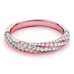 Diamond Wedding Ring, in Rose Gold - 51029