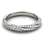 Diamond Wedding Ring, in Sterling Silver - 51029