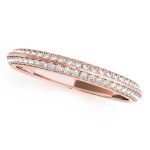 Diamond Wedding Ring, in Rose Gold - 51041