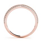 Diamond Wedding Ring, in Rose Gold - 51041