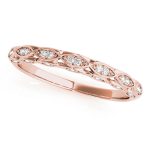 Diamond Wedding Ring, in Rose Gold - 51044