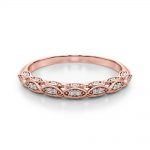 Diamond Wedding Ring, in Rose Gold - 51044