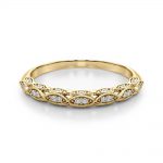 Diamond Wedding Ring, in Yellow Gold - 51044