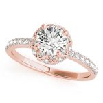 Vintage Engagement Ring, Round Shape, in Rose Gold - 51053