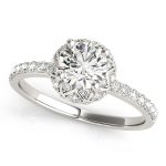 Vintage Engagement Ring, Round Shape, in Sterling Silver - 51053