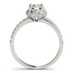 Vintage Engagement Ring, Round Shape, in Platinum - 51053