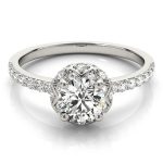 Vintage Engagement Ring, Round Shape, in Platinum - 51053