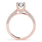 Vintage Engagement Ring, Round Shape, in Rose Gold - 51061