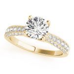 Vintage Engagement Ring, Round Shape, in Yellow Gold - 51061