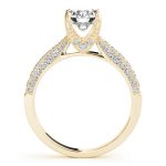 Vintage Engagement Ring, Round Shape, in Yellow Gold - 51061