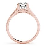 Vintage Engagement Ring, Round Shape, in Rose Gold - 51066