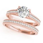 Vintage Engagement Ring, Round Shape, in Rose Gold - 51066