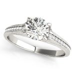 Vintage Engagement Ring, Round Shape, in Sterling Silver - 51066