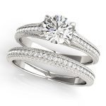 Vintage Engagement Ring, Round Shape, in Platinum - 51066