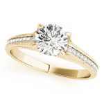 Vintage Engagement Ring, Round Shape, in Yellow Gold - 51066