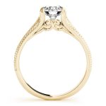 Vintage Engagement Ring, Round Shape, in Yellow Gold - 51066