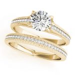 Vintage Engagement Ring, Round Shape, in Yellow Gold - 51066