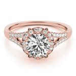 Vintage Engagement Ring, Round Shape, in Rose Gold - 84882