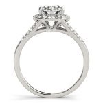 Vintage Engagement Ring, Round Shape, in White Gold - 84882