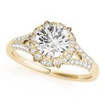 Vintage Engagement Ring, Round Shape, in Yellow Gold - 84882