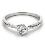 Vintage Engagement Ring, Round Shape, in Platinum - 84888