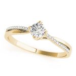 Vintage Engagement Ring, Round Shape, in Yellow Gold - 84888