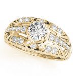 Vintage Engagement Ring, Round Shape, in Yellow Gold - 84889