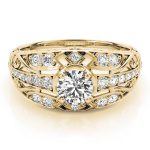 Vintage Engagement Ring, Round Shape, in Yellow Gold - 84889