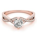 Vintage Engagement Ring, Round Shape, in Rose Gold - 84891