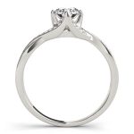 Vintage Engagement Ring, Round Shape, in White Gold - 84891