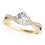 Vintage Engagement Ring, Round Shape, in Yellow Gold - 84891