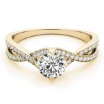 Vintage Engagement Ring, Round Shape, in Yellow Gold - 84891