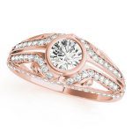 Vintage Engagement Ring, Round Shape, in Rose Gold - 84892